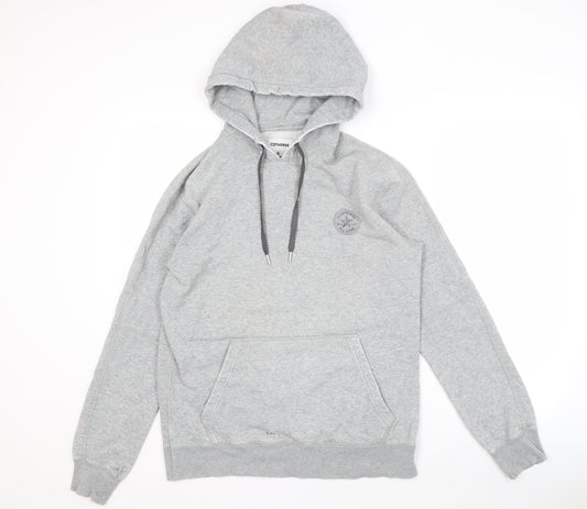 Mens UK S Regular Converse Grey Pullover Hoodie