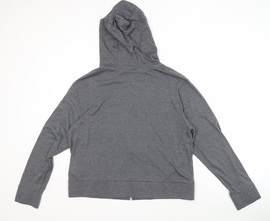 LA Gear Women's Grey Full Zip Hoodie Size 16 with Logo