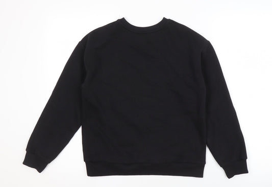 George Girls Black Minnie Mouse Sequin Sweatshirt 11-12 Years