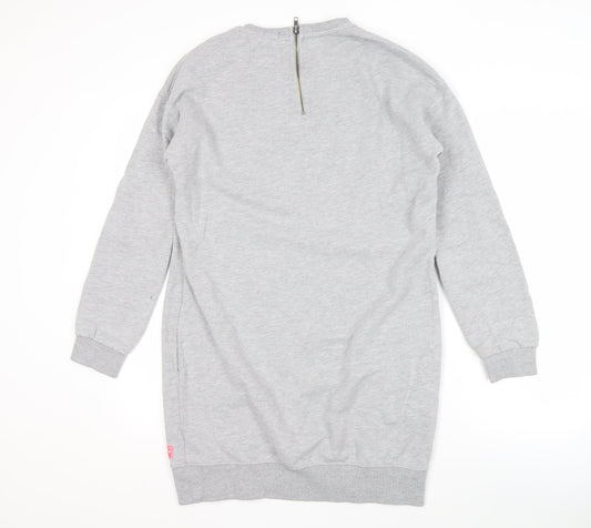 Superdry Women's Grey Sweatshirt Dress S