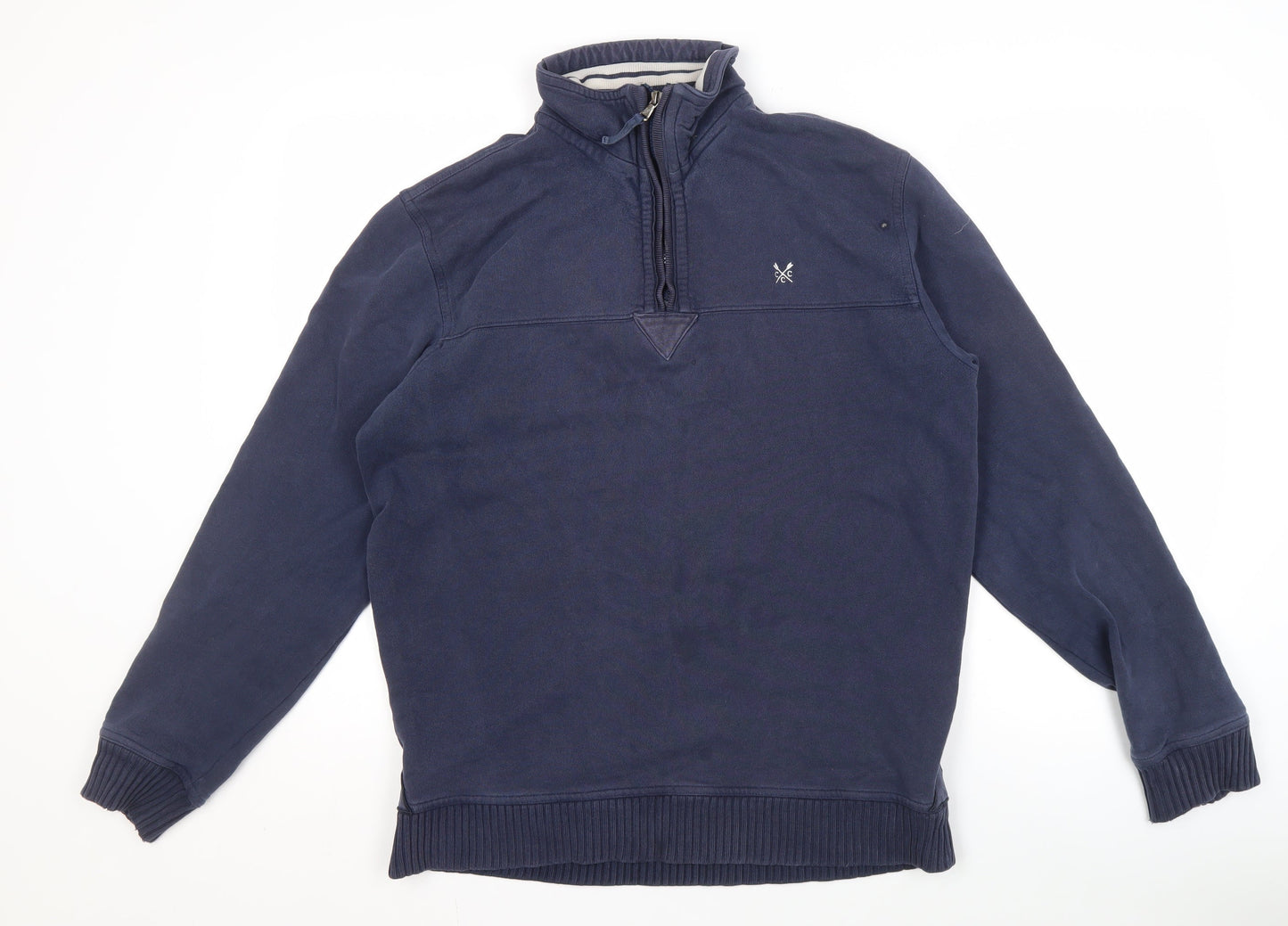 Crew Clothing Men's Blue 1/4 Zip Sweatshirt S