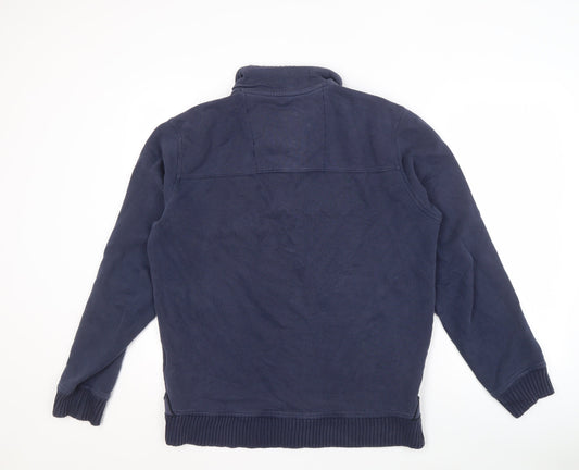 Crew Clothing Men's Blue 1/4 Zip Sweatshirt S