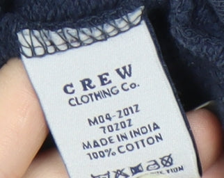Crew Clothing Men's Blue 1/4 Zip Sweatshirt S