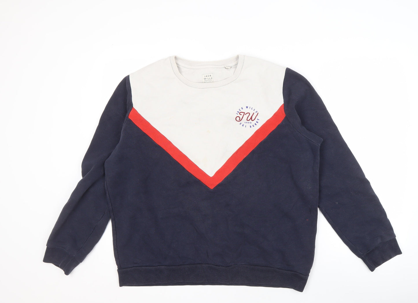 Jack Wills Women's Multicoloured Pullover Sweatshirt Size 16