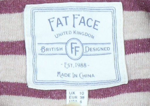 Fat Face Women’s Red Striped Sweatshirt Size 10