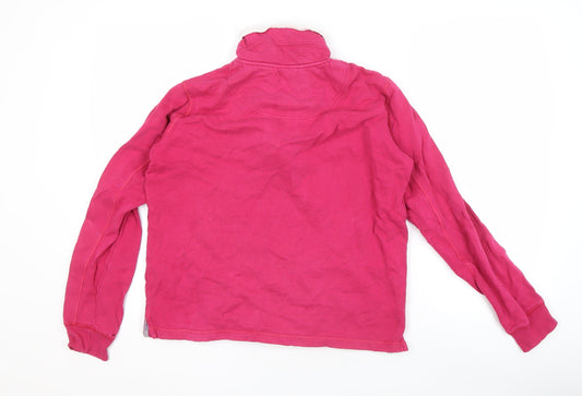 Crew Clothing Co. Women's Pink 1/4 Zip Sweatshirt Size 8