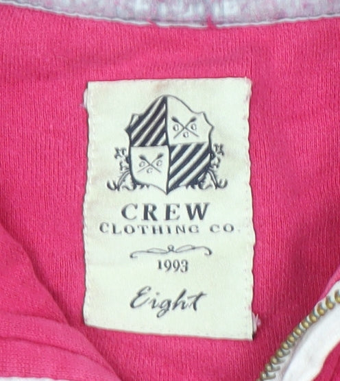 Crew Clothing Co. Women's Pink 1/4 Zip Sweatshirt Size 8