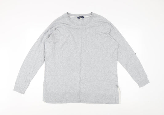 Joules Women's Grey Cotton Pullover Jumper Size 12