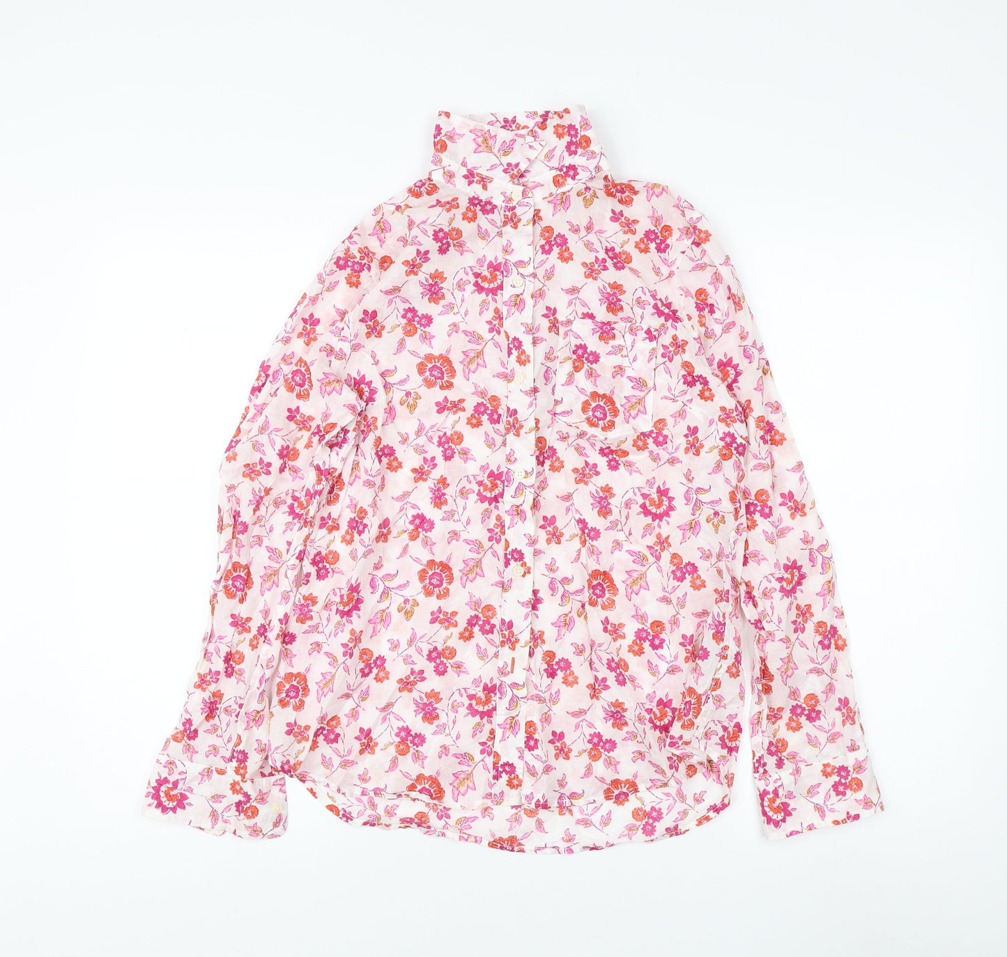 GAP Women's Pink Floral Button-Up Shirt XS