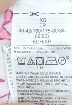 GAP Women's Pink Floral Button-Up Shirt XS