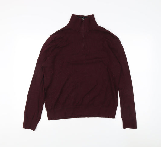 Banana Republic Men's Red Knit Pullover Sweatshirt S