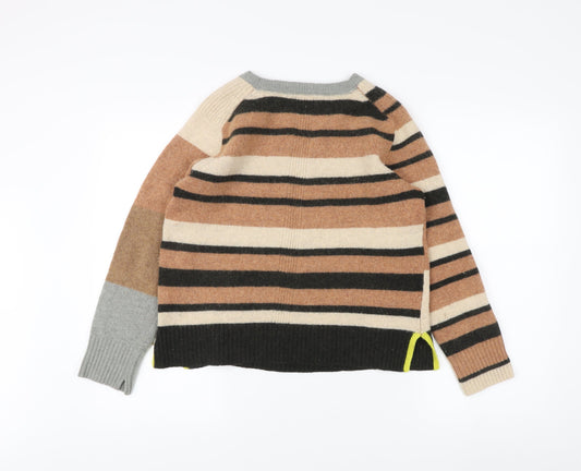 White Stuff Women's Multicoloured Striped Pullover Jumper