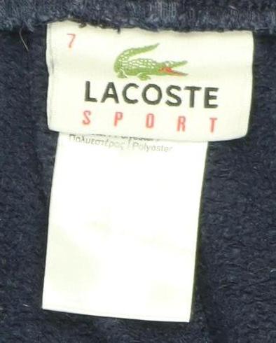 Close-up detail of Lacoste Men's Blue Tracksuit Pants - Logo, Casual
