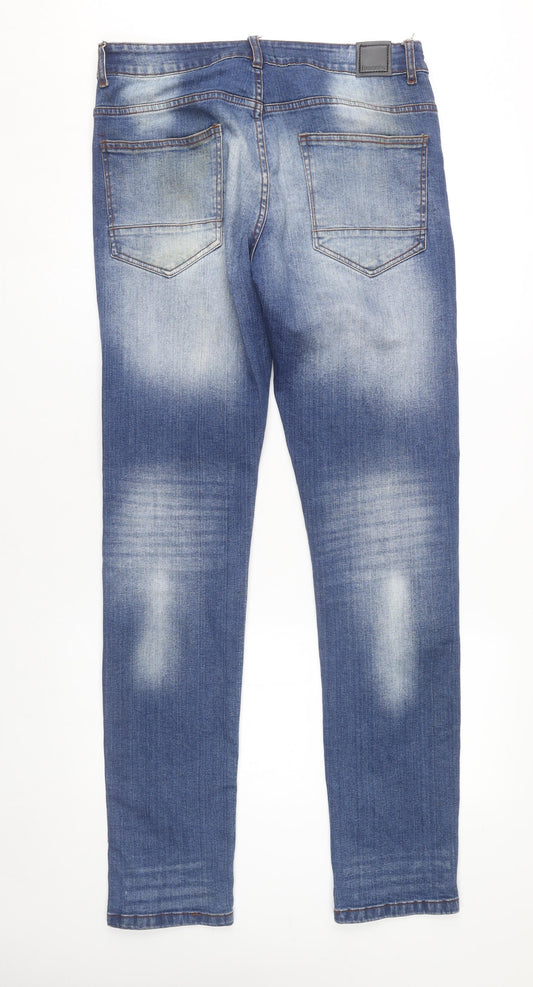 Bench Men's Blue Skinny Jeans 32W 34L Slim Fit