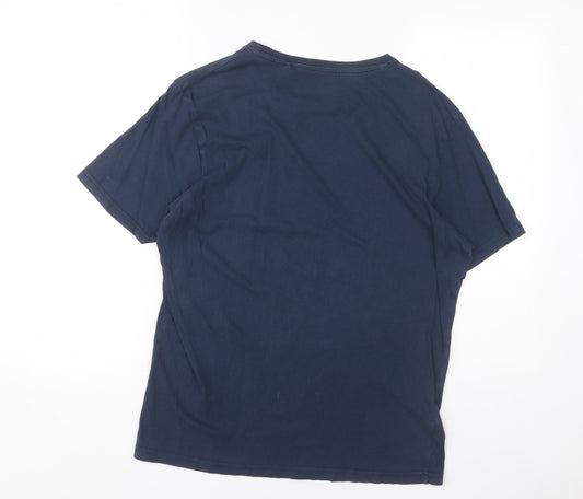 Farah Men's Blue Cotton Loungewear T-Shirt Large