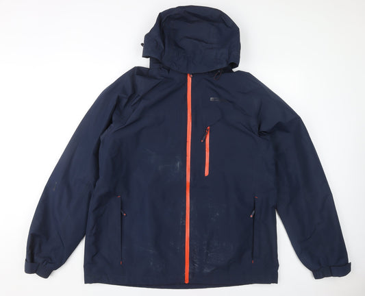 Mountain Warehouse Men's XL Blue Rain Coat