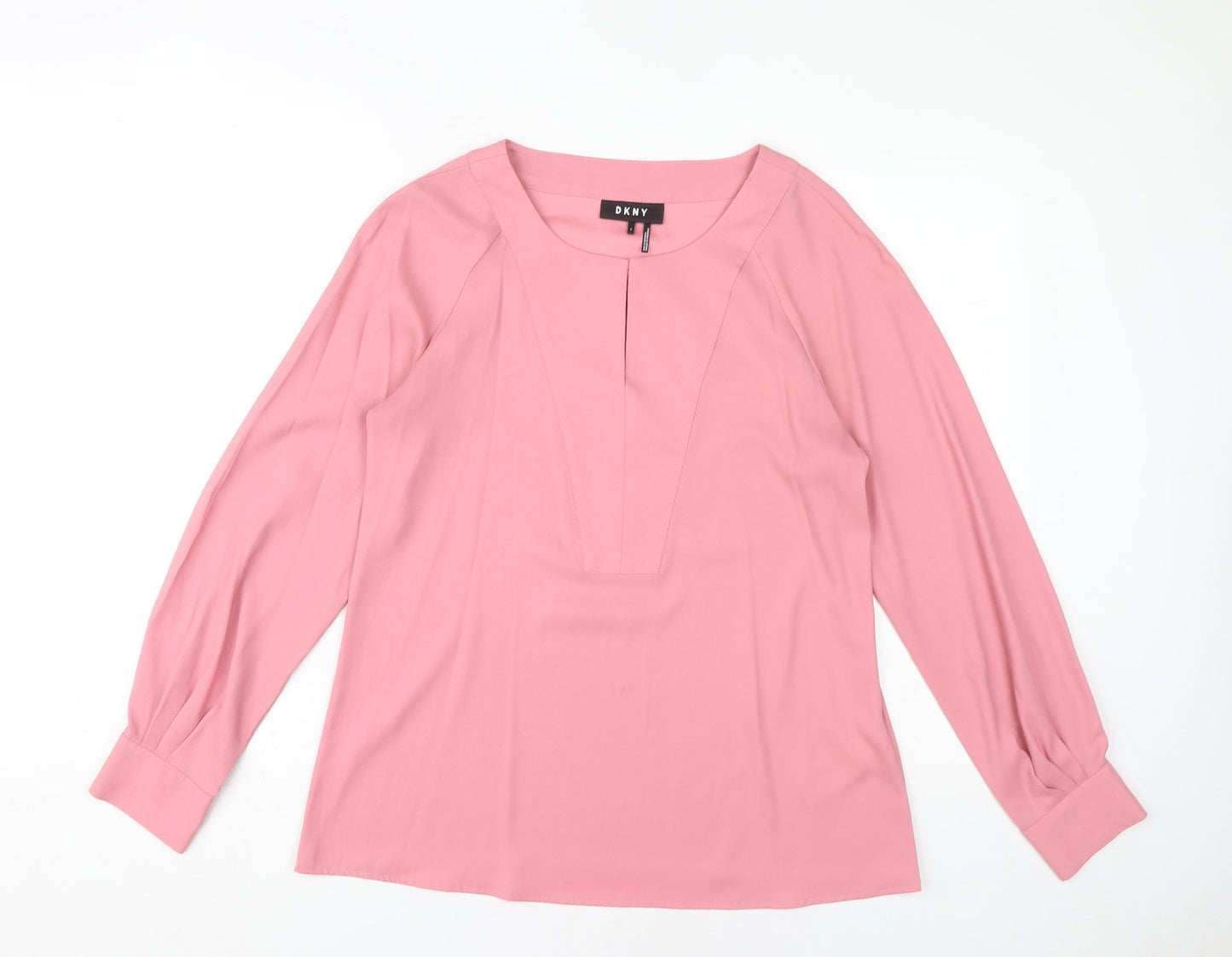 DKNY Women's Pink Blouse, Size S, Boat Neck