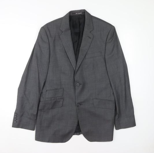 Jeff Banks Men's Grey Blazer, Size 38, Regular Fit, Formal