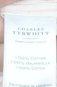 Charles Tyrwhitt Men's Pink Striped Slim Fit Dress Shirt