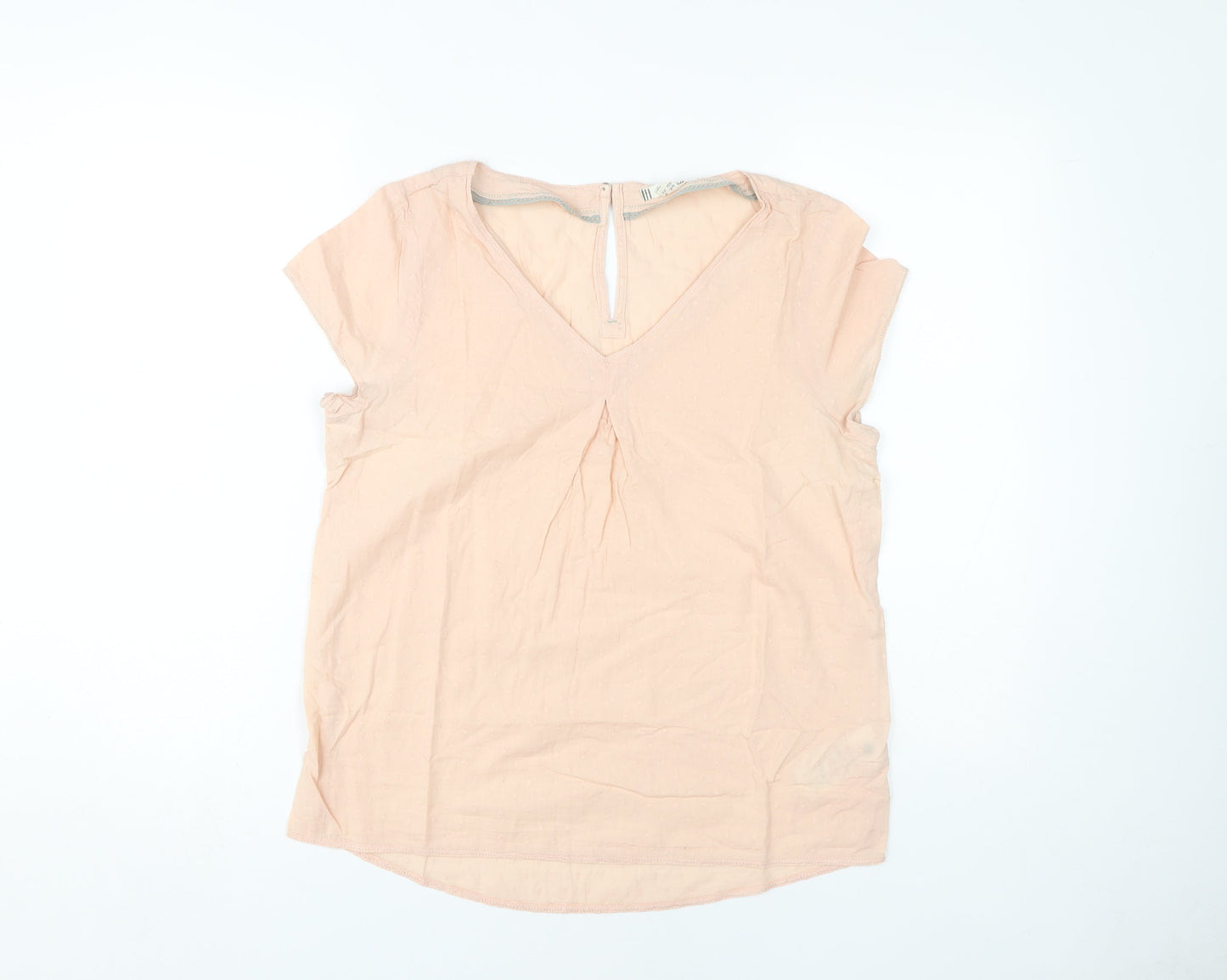 White Stuff Women's Pink Blouse UK 8 V-Neck