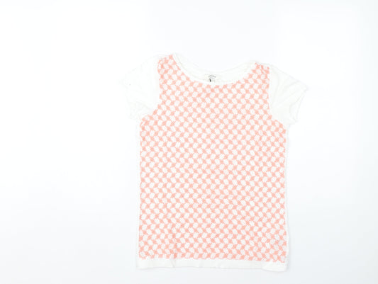 Womens UK Size 8 FatFace White Cotton T-Shirt