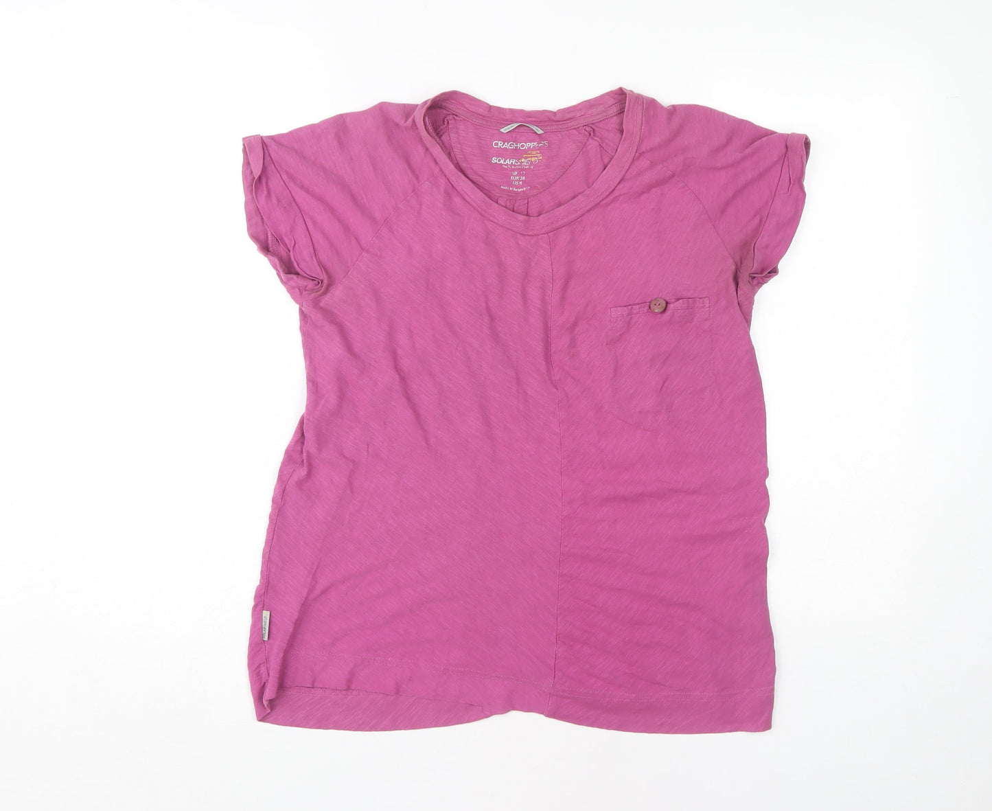 Craghoppers Women's Purple Cotton T-Shirt Size 12