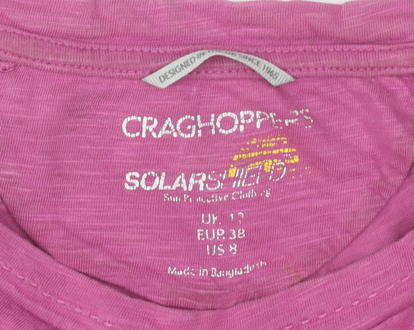 Craghoppers Women's Purple Cotton T-Shirt Size 12