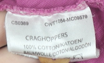 Craghoppers Women's Purple Cotton T-Shirt Size 12
