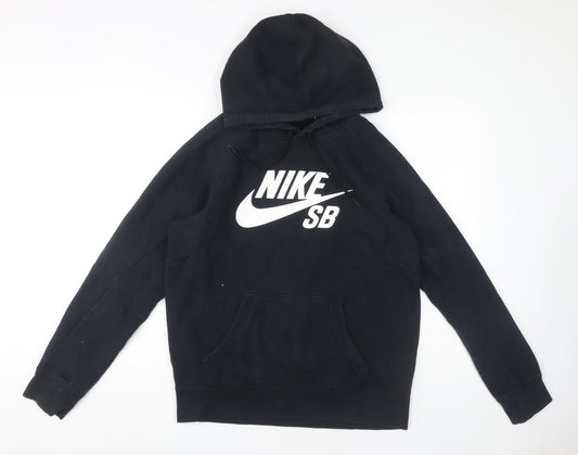 Mens UK S Regular Nike Black Pullover Hoodie
