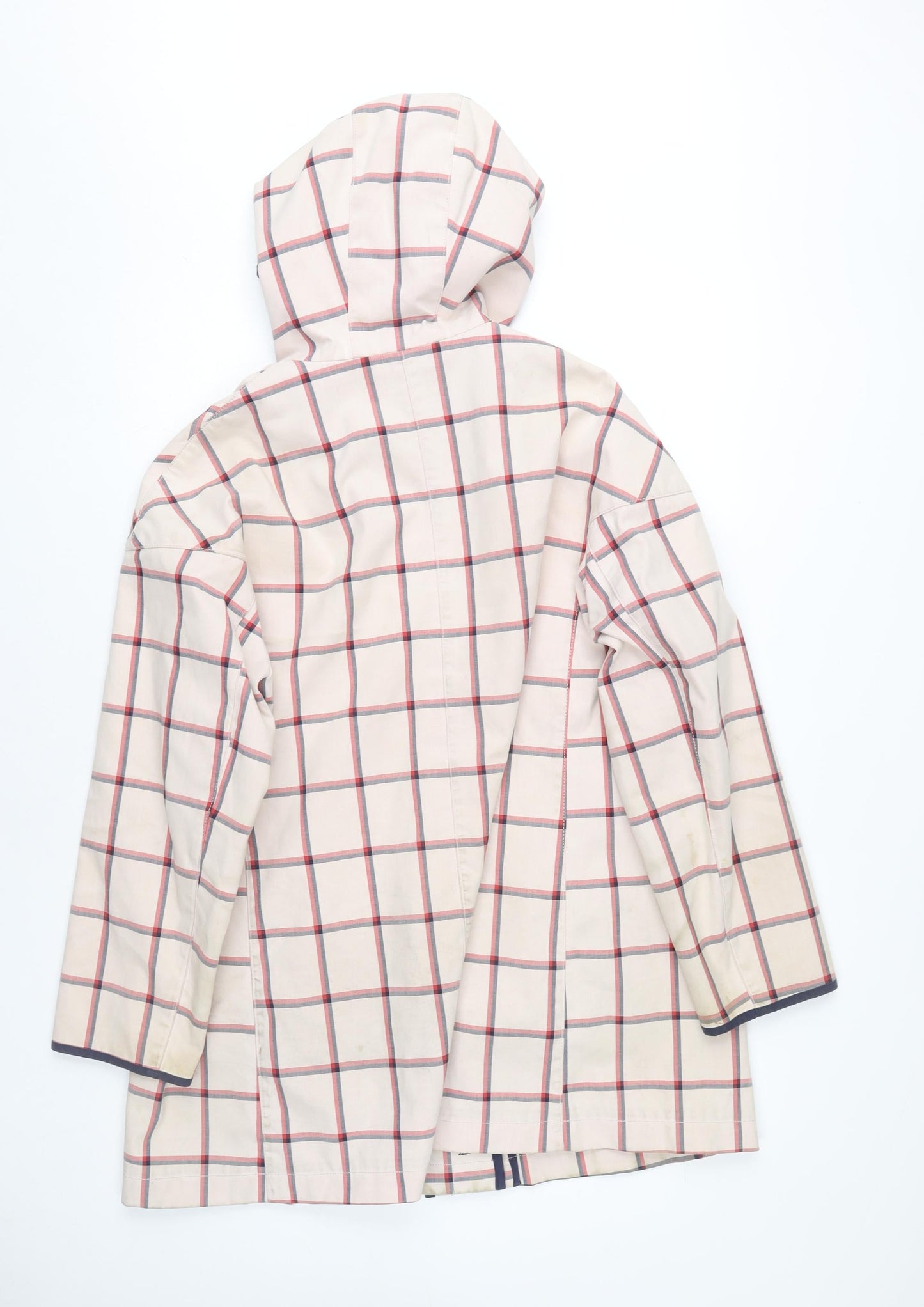 Joules Women's Multicoloured Checked Coat Size 16