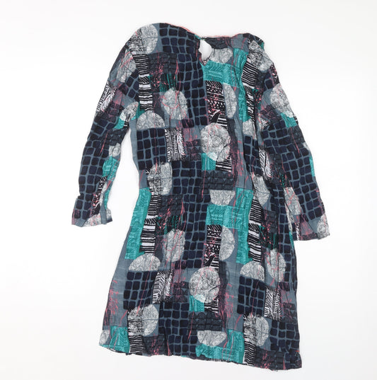 White Stuff Women's Multicoloured Geometric Dress Size 10