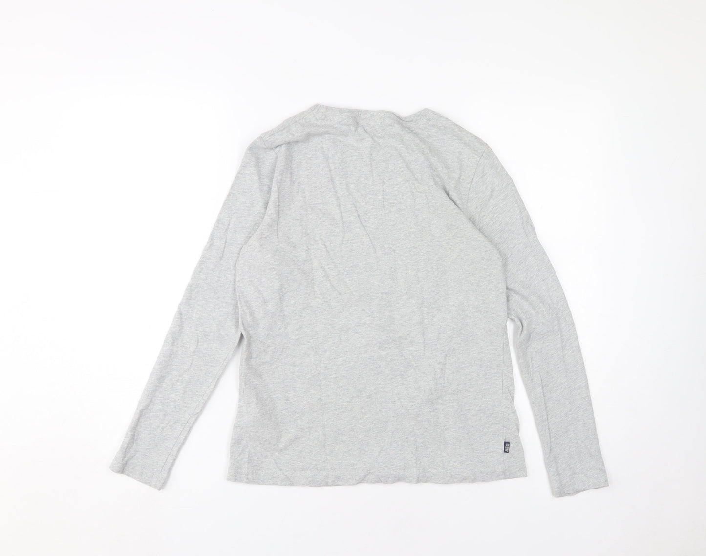 Superdry Women's Grey Cotton Long Sleeve T-Shirt UK 10