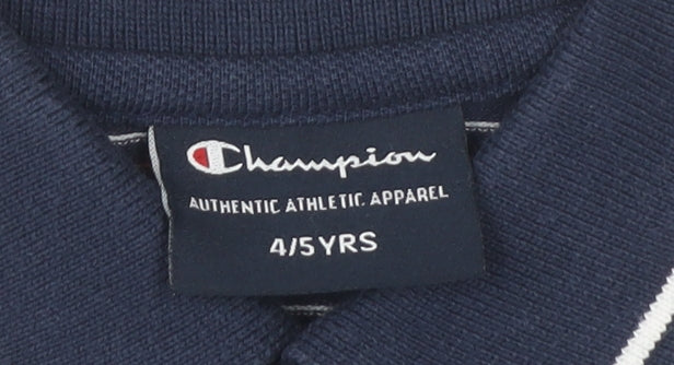 Champion Boys Blue Striped Polo Shirt 4-5 Years