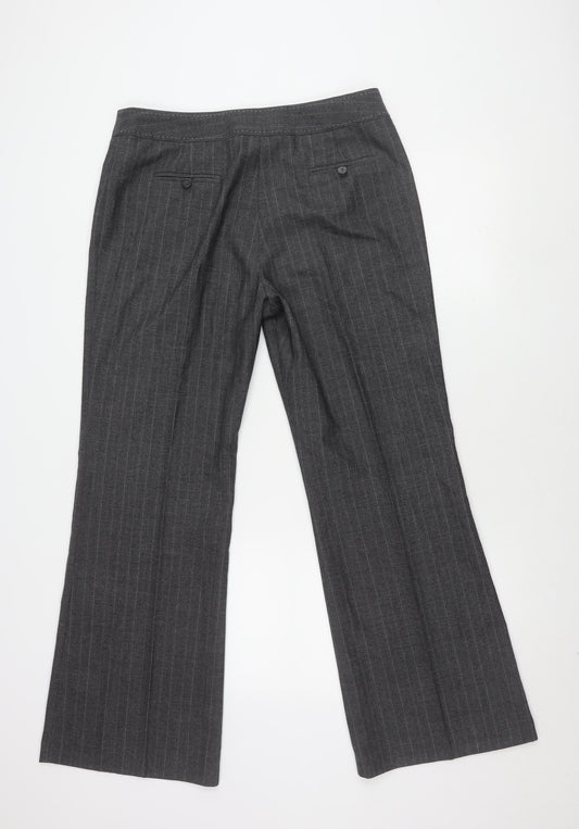 Next Women's Grey Striped Dress Pants Size 14