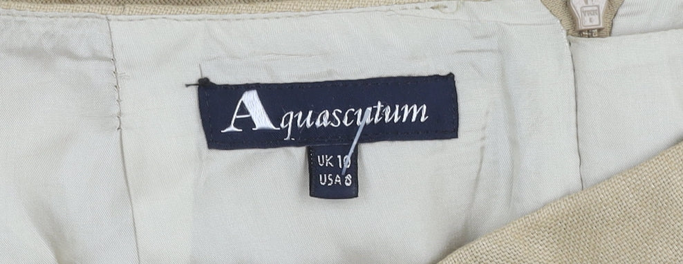 Aquascutum Women's Beige Flare Skirt, Size 16