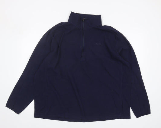 Champion Men's Blue 2XL Fleece Zip Sweatshirt