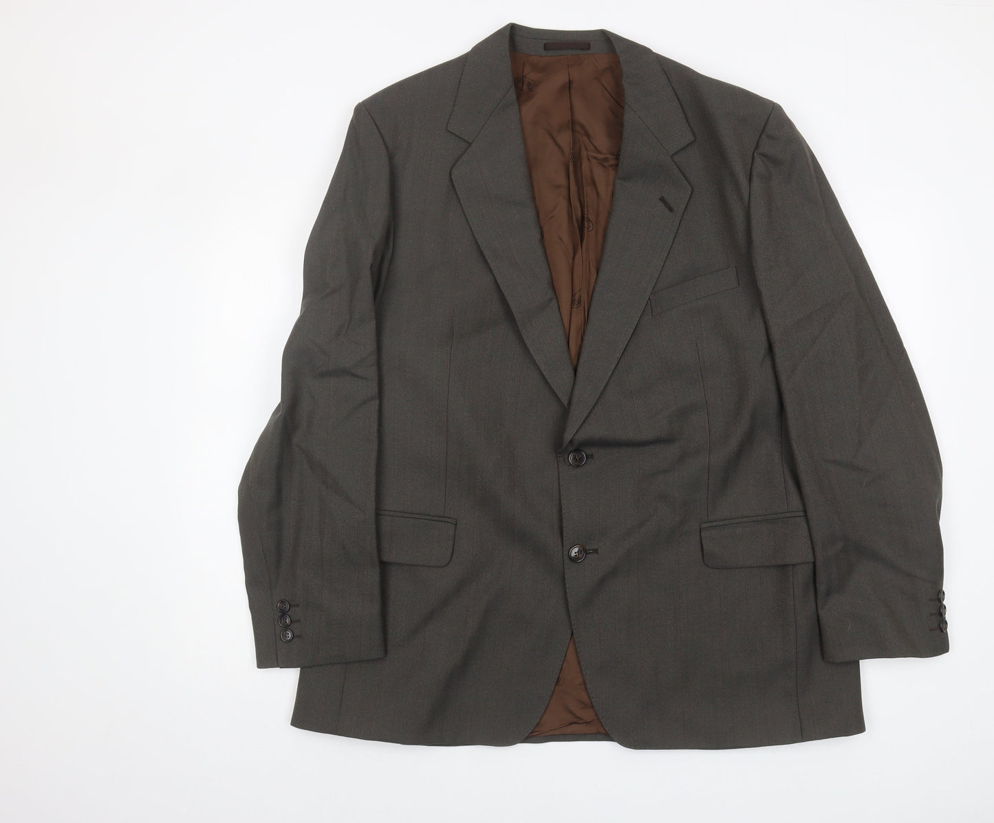 Magee Men's Brown Wool Blazer - Classic Fit, Size 45R