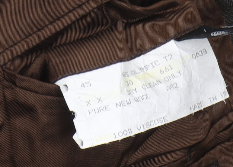 Magee Men's Brown Wool Blazer - Classic Fit, Size 45R