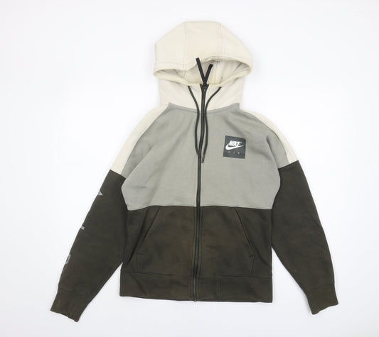 Unisex Adults UK XS Regular Nike Multicoloured Full Zip Hoodie