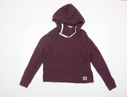Superdry Women's Purple Hoodie, M, Pullover, Logo, Casual