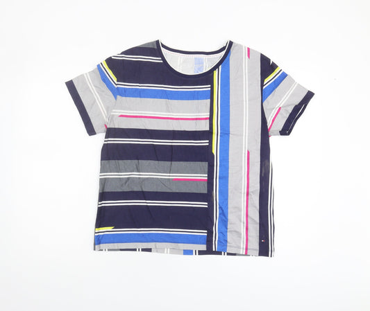 Tommy Hilfiger Women's Multicoloured Striped T-Shirt S