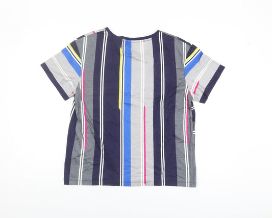 Tommy Hilfiger Women's Multicoloured Striped T-Shirt S