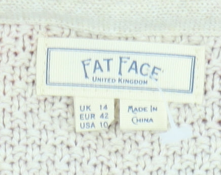Fat Face Women's Multicoloured Cotton Pullover Jumper Size 14