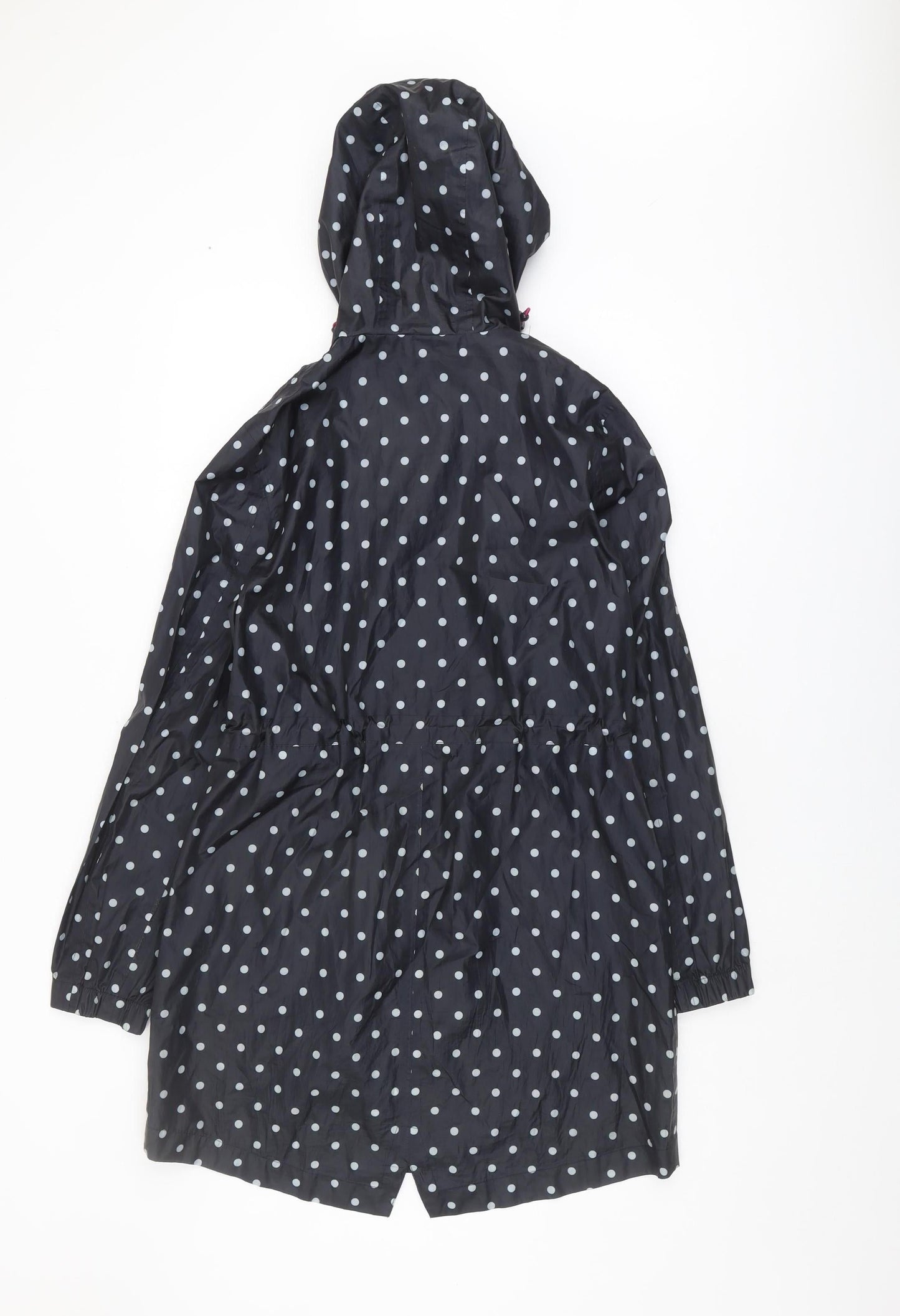 Joules Women's Black Polka Dot Rain Coat Size 8