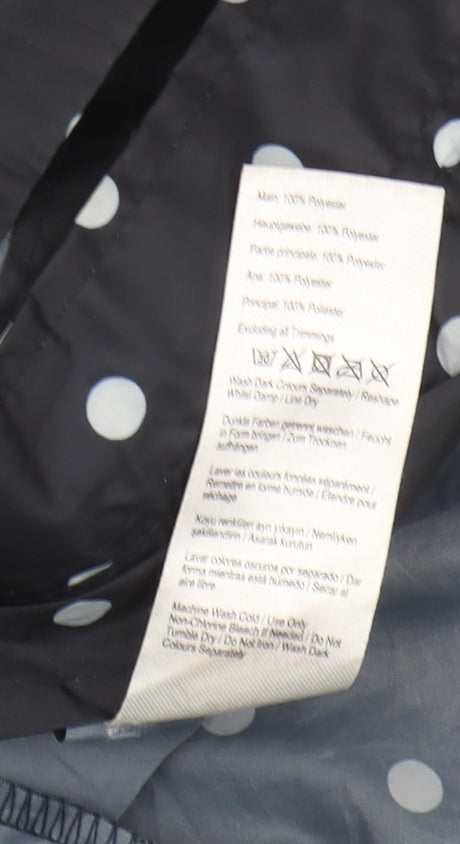 Joules Women's Black Polka Dot Rain Coat Size 8