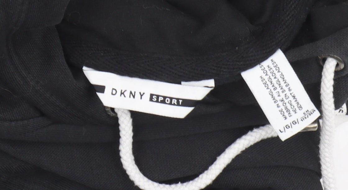 DKNY Sport Women's Black Pullover Hoodie L Regular