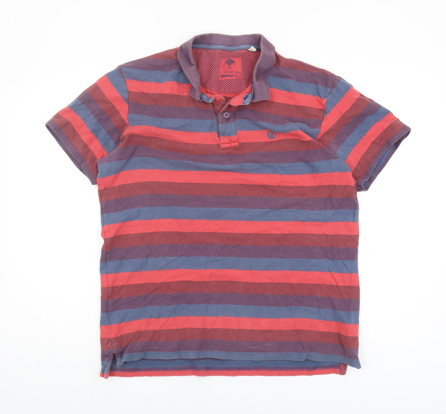 Fat Face Originals Men's Multicoloured Striped Polo L