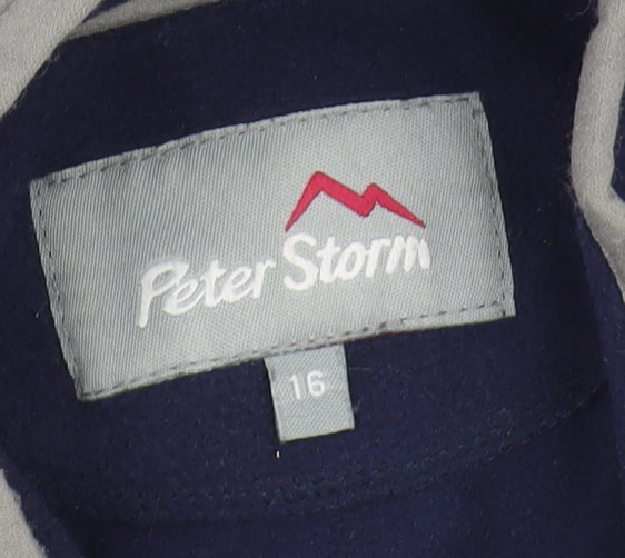 Peter Storm Women's Blue Fleece Jacket Size 16