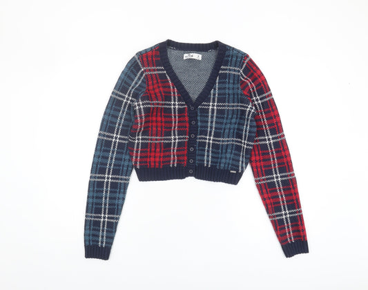 Hollister Women's Multicoloured Plaid Cardigan M