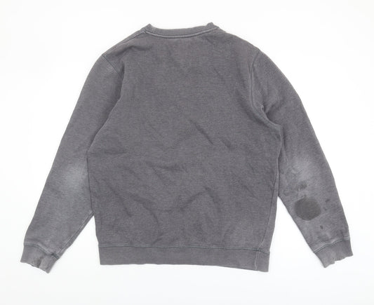 Billabong Men's Grey Logo Pullover Sweatshirt M